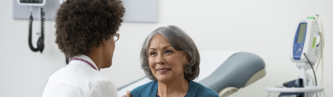 Woman meeting with a physician