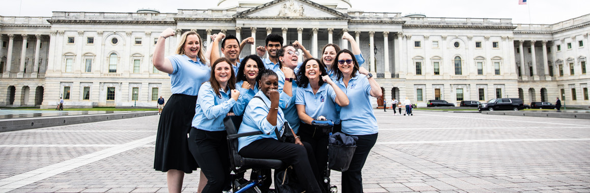 Volunteers at the U.S. Capitol for Lobby Day