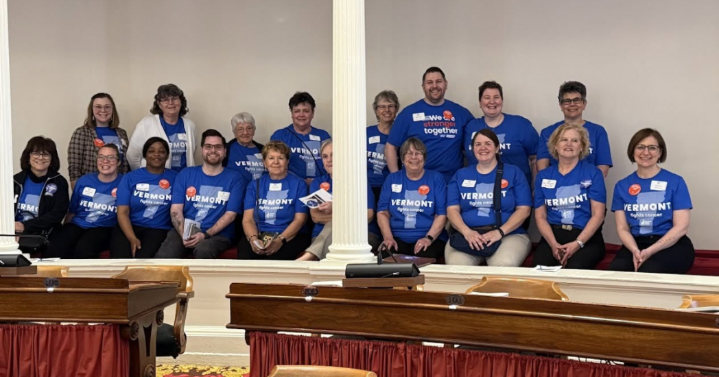 Volunteers in a group at Cancer Action Day