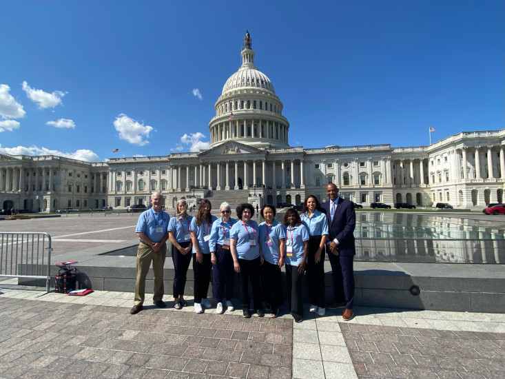 Photo of Maryland Staff and Volunteers in front of the U.S. Capitol