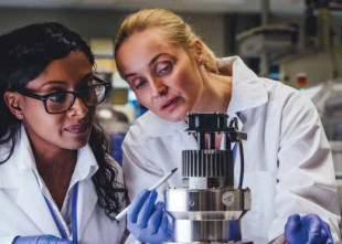 Researchers in a lab