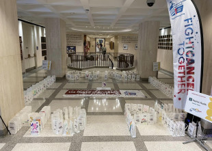 ACS CAN Lights of Hope Display inside the Florida Capitol, in front of the Governor's Office