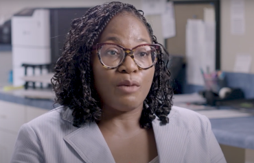 Clarissa Clinkscales video still of interview